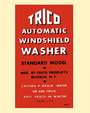 DE-20, Windshield washer fluid bracket decal