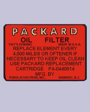 DE-22, Oil filter Purolator 55-56