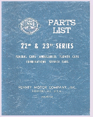 PB-48H, 1948-50 Henney Parts Book - Click Image to Close